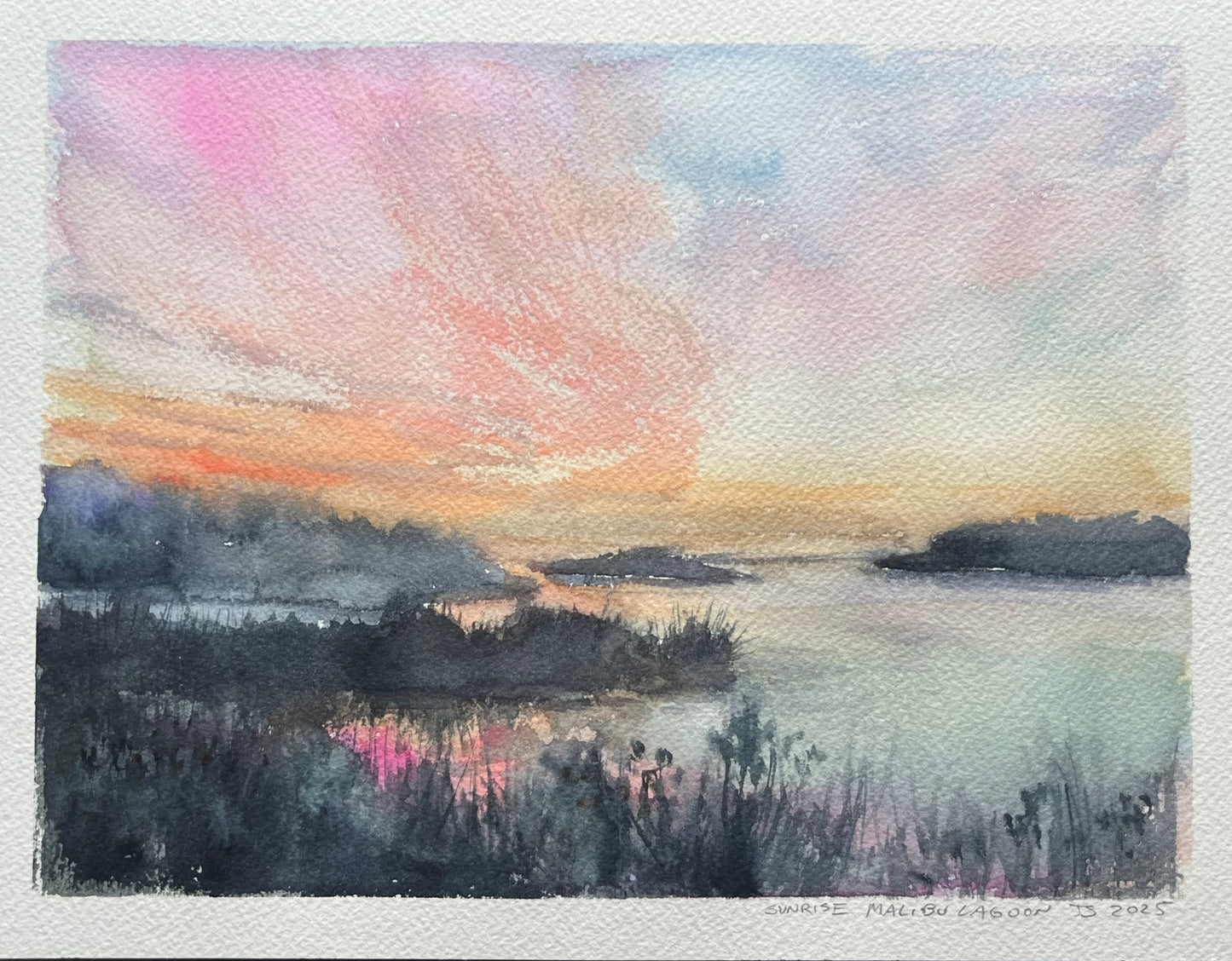 “Sunrise Malibu Lagoon” 9x7