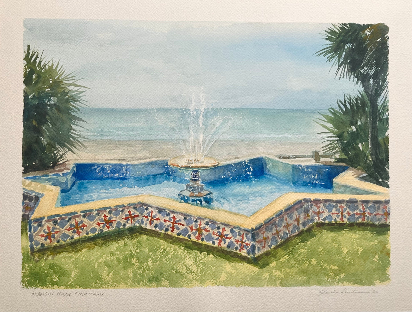 Adamson House Fountain 10x14
