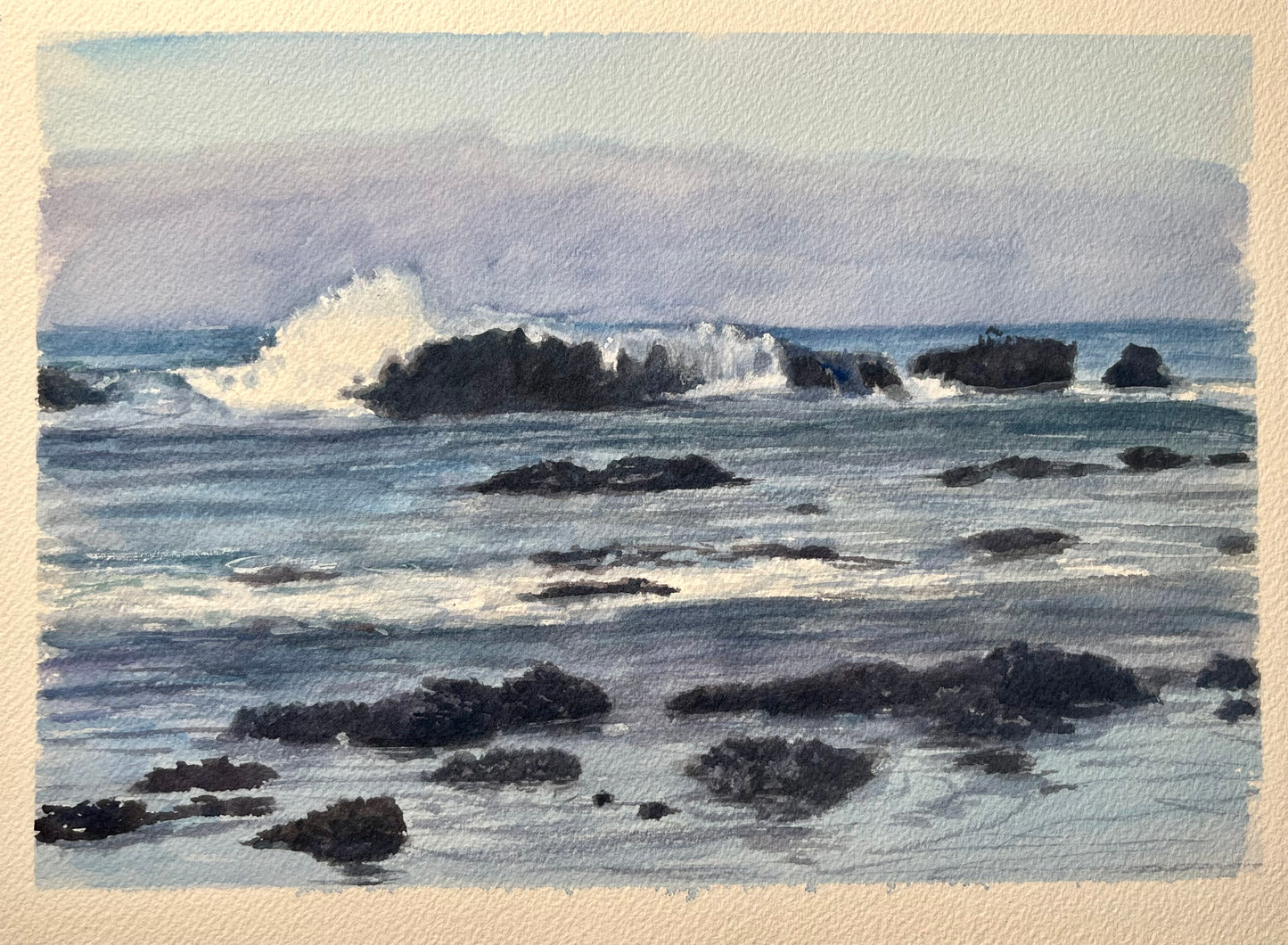 Rocks at Third Point 9x12