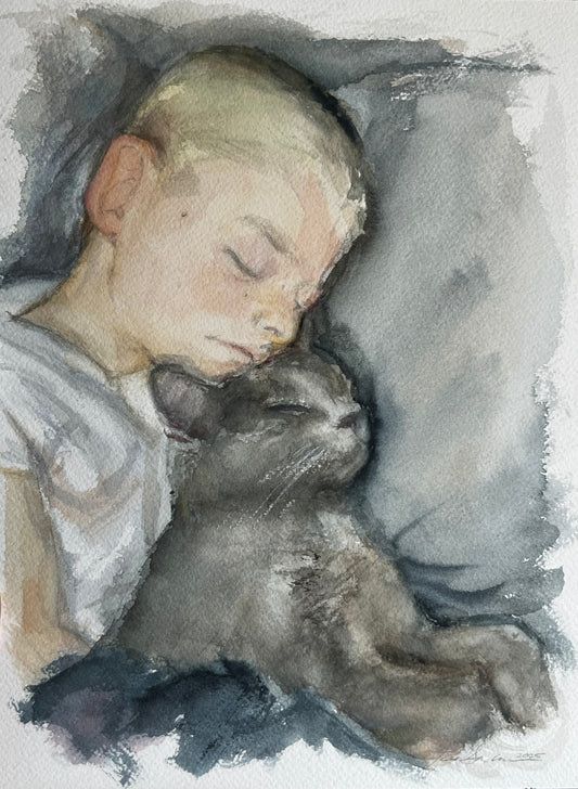 Glider and Grey Baby 8x10