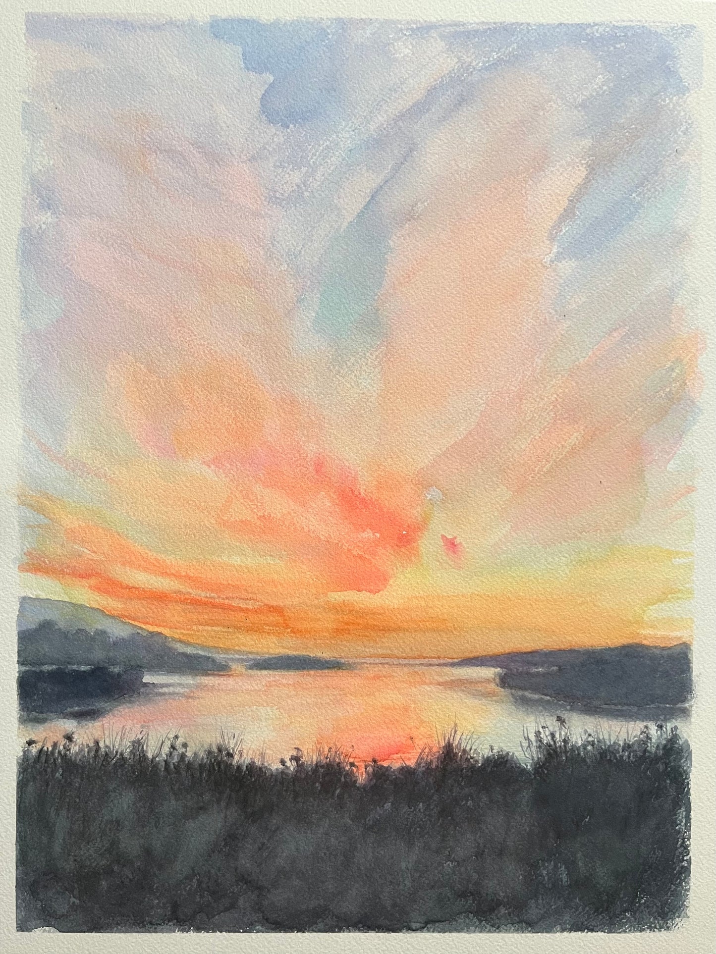 “Sunrise at Malibu Lagoon II” 15x11
