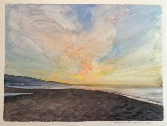 “Malibu Surfrider Sunrise” 11x15