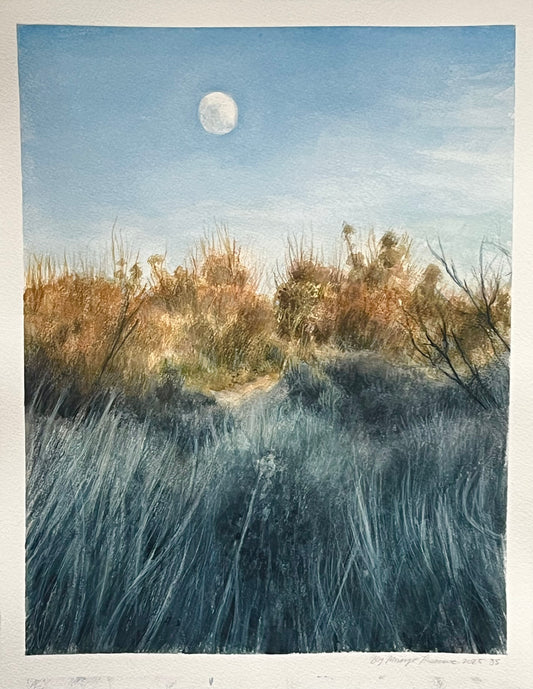 “Moonrise Big Morongo Preserve” 10x13
